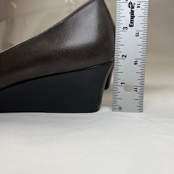 Life Stride Getup Wedge Shoes Women's 8 Gray Silvertone Comfort Travel Work - Picture 10 of 10